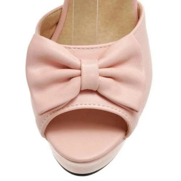 Ladies Block High Heels Pink