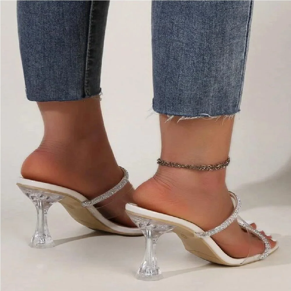 women transparent heel