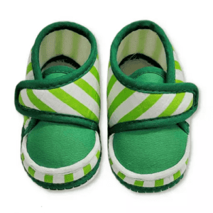 Infant Printed Pattern Booties Green Color