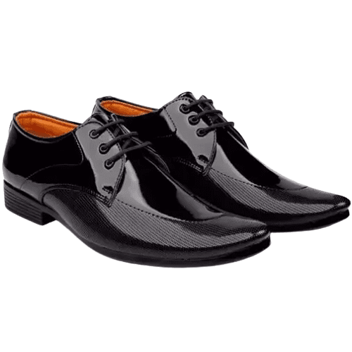 Formal Stylish Derby Shoes for Men Black Color