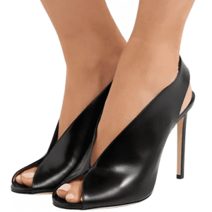 Trendy Peep Toe High Heels for Women Black Color