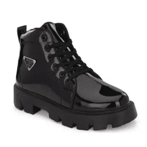 Casual Leather Boot for Men Black Color