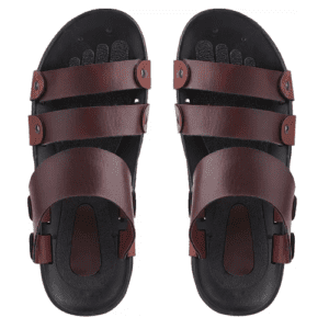 Classy Look Leather Sandal for Men Brown Color